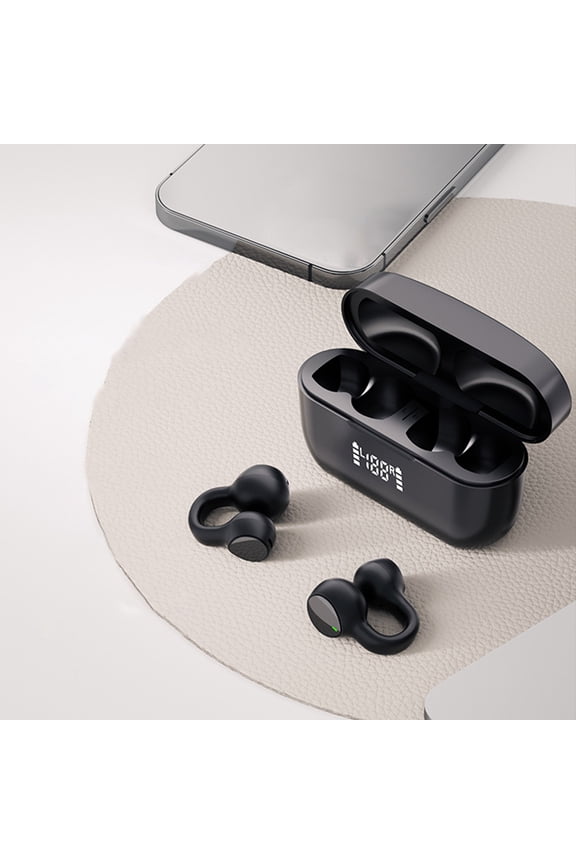 Hwkond Earbuds Wireless Bluetooth Wireless Ear Clip Conduction Headphones Bluetooth Mini Sports Running Earring Headphones Open Ear In Ear Headphones Wireless Earbuds Up to 25% Off
