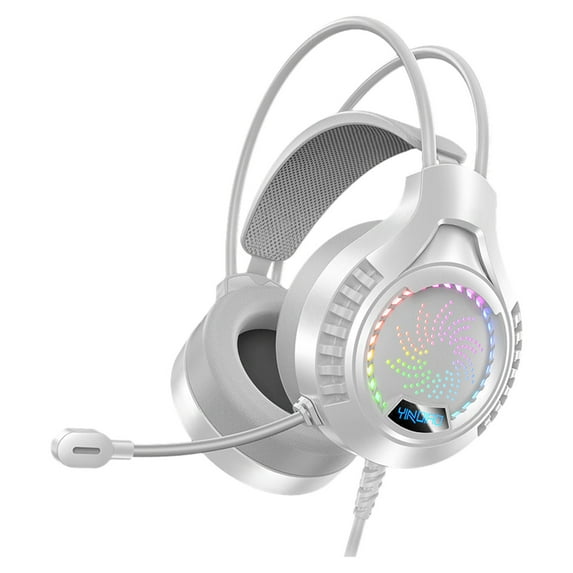 Hwkond Gaming headset PC, Headworn Computer Gaming Earphones, Wired Earphones, Illuminated 3.5mm+USB Powered Gaming Earphones