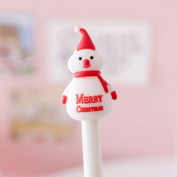 Hwkond Gel Ink Pen Christmas Gift Christmas Unisex Pen Student Stationery 2ML on Clearance