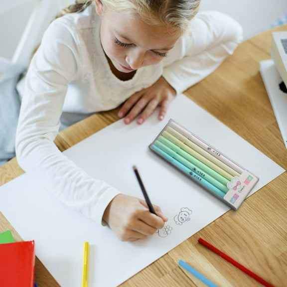 Ball Point Pens Clearance, Color Boxed Pen Six Black Gel Pen Set A Box Of 6 Student Exam Stationery Carbon Pen Capacity 10ml, Back to College