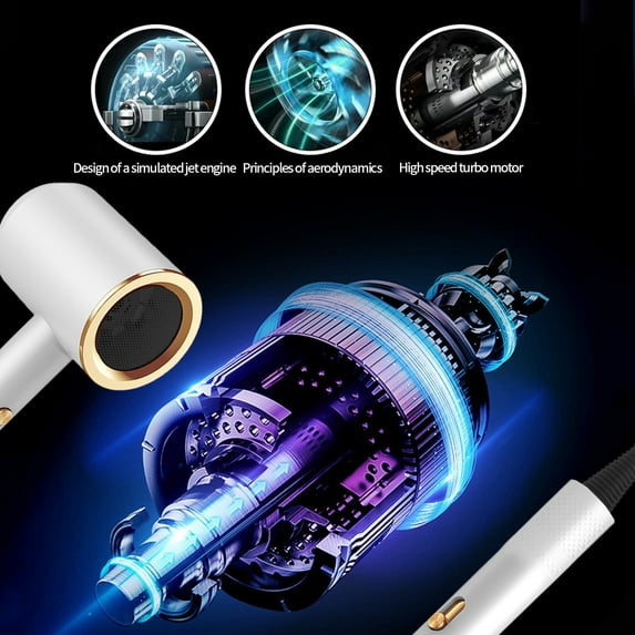 Hwkond Hair Dryer with Diffuser, Electric Hair Dryer High-power Electric Hair Dryer Home Hair Dryer Hot Wind Comb Hair Salon Blowing Comb Clearance Sale