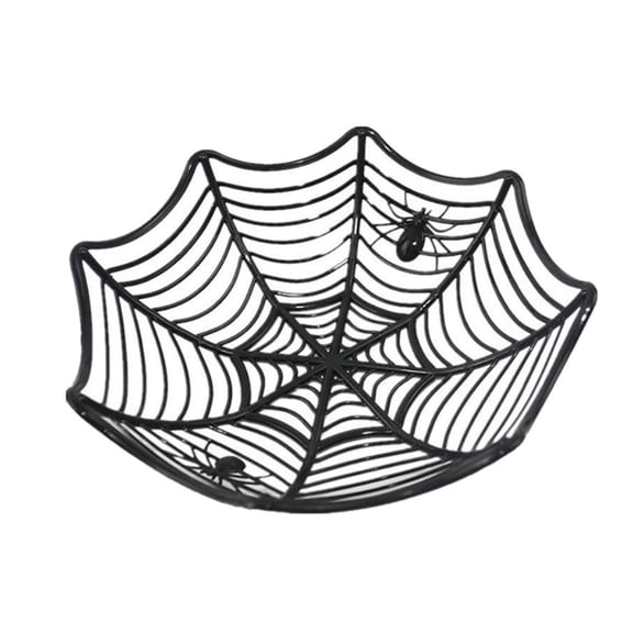 Hwkond Halloween Spider Decorations Spider Net Candy Plastic Basket Spiderweb Halloween Party Decor Kitchen Decor