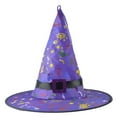 thumbnail image 1 of Hwkond Halloween Witch Hats, Halloween Glowing Hat Children Adult Party Dance Up Witch Hat,Purple, 1 of 3