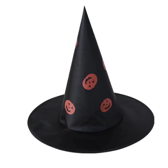 Hwkond Halloween Wizard Hat Halloween Black Witch Hat Witch Cap with Hook for Wearing Can Also Be Used for Halloween Yard Hanging Decoration,A