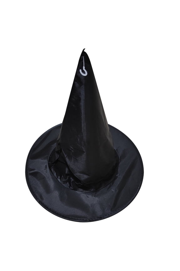 Hwkond Halloween Wizard Hat Halloween Black Witch Hat Witch Cap with Hook for Wearing, Can Also Be Used for Halloween Yard Hanging Decoration,Black