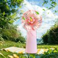 thumbnail image 1 of Hwkond Handheld Fan Mini Portable Fan Silent Powerful Handheld Fan Cute Design 3 Speed Small Desk Fan With Base Lightweight USB Rechargeable Fan on Clearance, 1 of 8