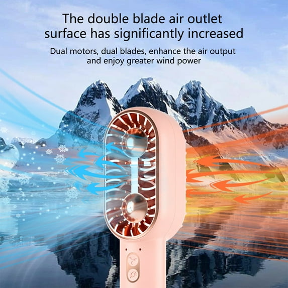 Hwkond Handheld Fan Portable Mini Fan Handheld Blade Electric Fan Student Outdoor Carrying Mute Small Fan USB Rechargeable on Clearance