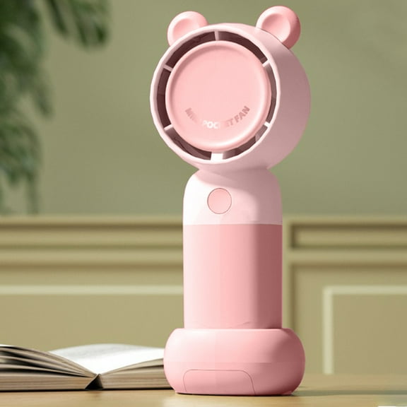 Hwkond Handheld Fan USB Handheld Fan - With Base - Vertical Blower - Mini Rechargeable And Easy To Store Small Fan on Clearance