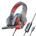thumbnail image 1 of Hwkond Headphones Wired, Head-mounted Computer Headset Wired With Microphone Low-latency Stereo Audio Gaming Headset With LED Lighting, 1 of 1