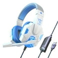 thumbnail image 1 of Hwkond Headphones Wired, Head-mounted Computer Headset Wired With Microphone Low-latency Stereo Audio Gaming Headset With LED Lighting, 1 of 2