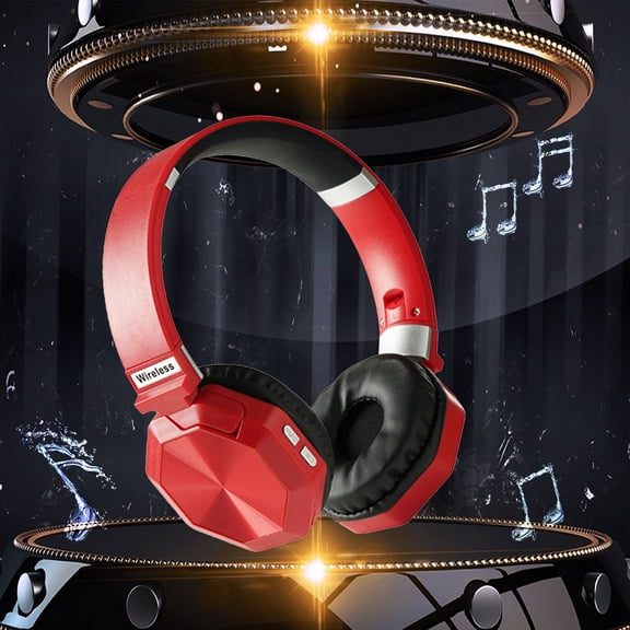 Hwkond Headphones Wireless Bluetooth Wireless Bluetooth Headphones Over Ear, Hi-Fi Stereo Foldable Wireless Stereo Headsets Earbuds,For Cell Phone,PC,Soft Earmuffs & Weight on Clearance