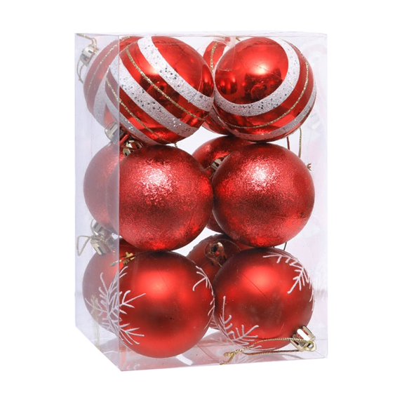 Hwkond Indoor Christmas Decor Christmas Plating Ball Christmas Hangings Painted Christmas Ball Plastic Ball Colourful Christmas Ball Hanging Decoration Ball.