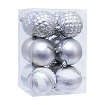 Hwkond Indoor Christmas Decor Christmas Plating Ball Christmas Hangings Painted Christmas Ball Plastic Ball Colourful Christmas Ball Hanging Decoration Ball.