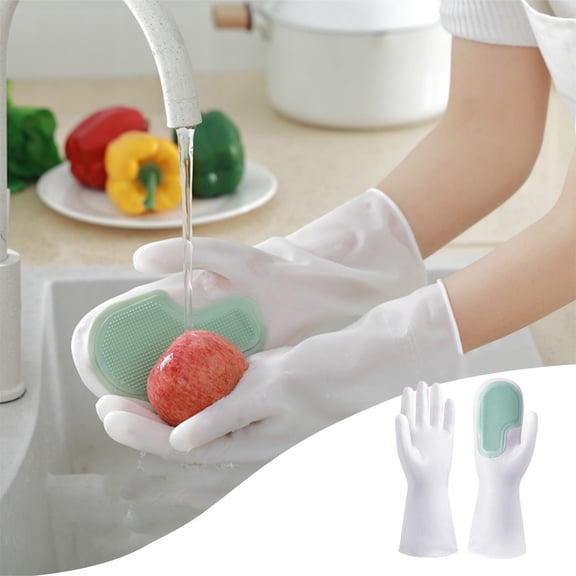 Hwkond Kitchen Gloves Washing Gloves For Dishes - Avoid Burns Gloves To Wash Dishes,Reusable Kitchen Gloves Household Cleaning Accessories For Utensils Pots Plates Cookware on Clearance