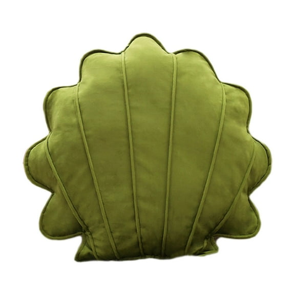 Hwkond Large Throw Pillows Seashell-shaped Pillow Sofa Bed Window Cushion Office Seat Lumbar Support,light green