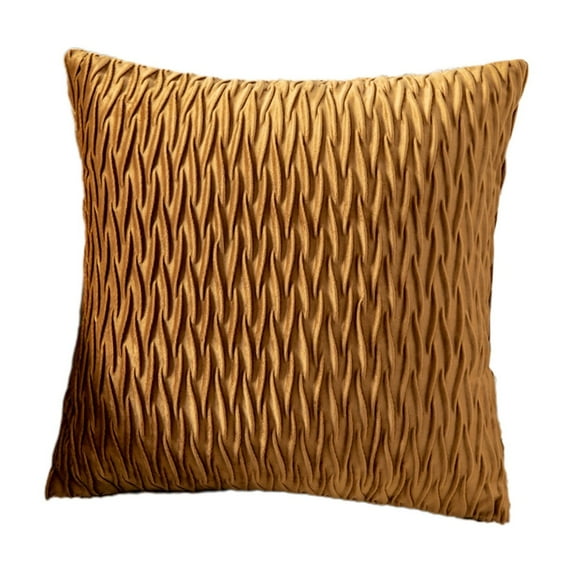 Hwkond Large Throw Pillows Solid Colour Velvet Pleated Pillow Set Sofa Cushion Bedside Cushion Office Lumbar Support Lumbar Protection,Khaki