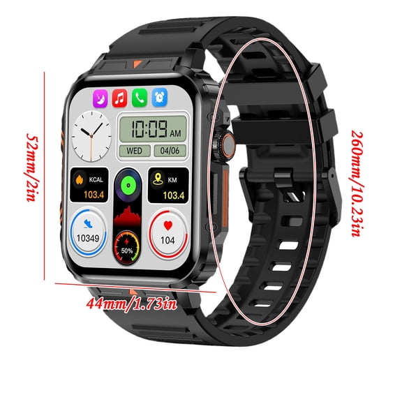 Hwkond Men Women Smart Watches, Smart Watch Bluetooth Call Offline Payment Smart Watch(Black)