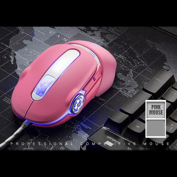 Hwkond Mouse V11 Mechanical RGB Backlight Ergonomic Mouse Macro Programming Game Optics on Clearance