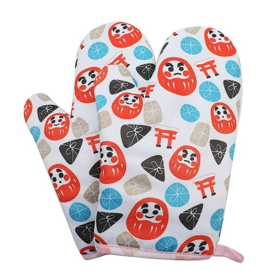 Hwkond Oven Mitts And Pot holders Sets Clearance Kitchen Cooking Microwave Oven Gloves Mitts Pot Pad Heat Proof Protected