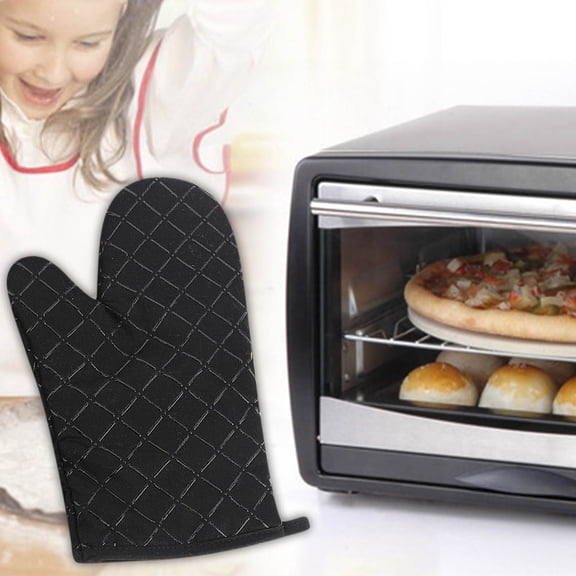 Hwkond Oven Mitts Set Kitchen Cooking Microwave Oven Gloves Glove Pot Pad Four-piece Heat Protection Microwave Oven Supplies on Clearance