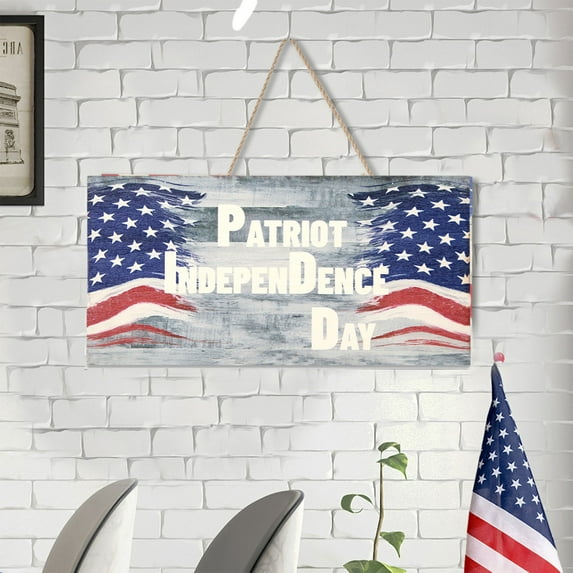 Hwkond Party Supplies & Decor 4th Of July Patriotic Star American Independence Day Door Listing Welcome Front For Door Decor Outdoor on Clearance