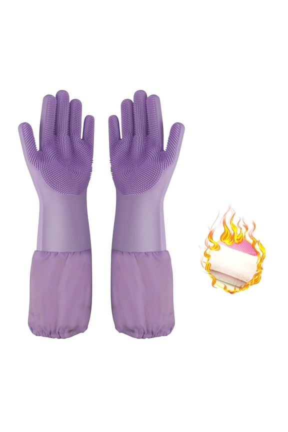 Hwkond Pet Grooming Gloves Lengthening Dishwashing Gloves Household Gloves And Dog Scratch And Snap Proof Pet Bathing Gloves,Promote Sales