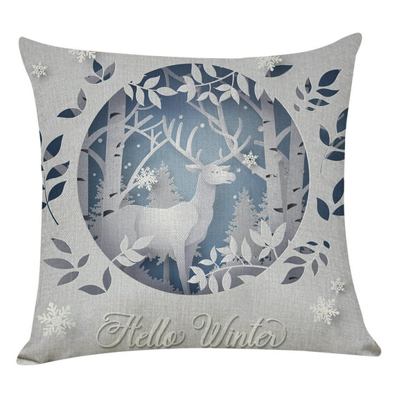 Hwkond Pillow Cases Standard Size Christmas Cotton And Linen Pillowcase,(Up to 25% Off)MulticolorE