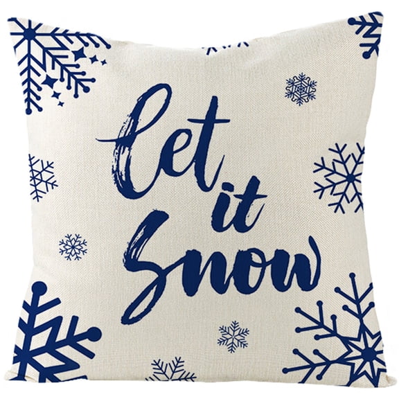 Hwkond Pillow Cases Standard Size Christmas Cushion Hugging Case Linen Home Sofa Christmas Decoration 1PCS,(Up to 25% Off)BLUED