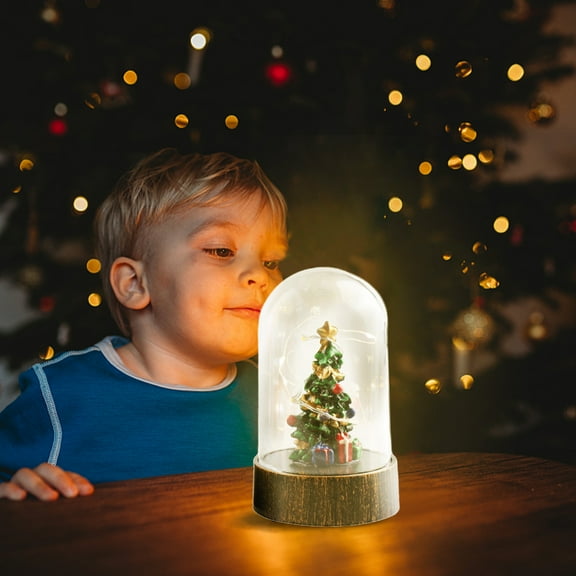 Hwkond Pre-Lit Artificial Christmas Tree Lighted Christmas Decor Battery Include Clear LED Lights Hanging Lantern Christmas Tree Pendant Novel Props Light For Xmas Party Home Decor