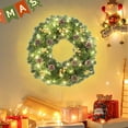 thumbnail image 1 of Hwkond Pre-Lit Christmas Garland Christmas Wreath Christmas Rattan Indoor Hanging Scene Arrangement Wall Decoration 40cm Christmas Decorations Wreaths For Front Door, 1 of 6