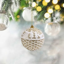 Hwkond Prelit Christmas Tree Christmas Tree Decoration Hanging Irregular Ball Pendant Home Xmas Party Supplies Black Balls Drop Ornaments