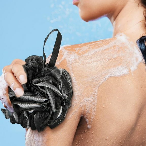 Hwkond Shower Sponge Shower Loofah Sponge,Exfoliating Body Bath Flowers,Bath And Bath Sponge,Set Of 1,Black on Clearance