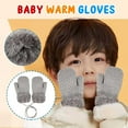 thumbnail image 1 of Hwkond Ski Gloves Up to 50% off 1PC Double Layer Soft And Comfortable Children Gloves 1-4 Years Old, 1 of 6