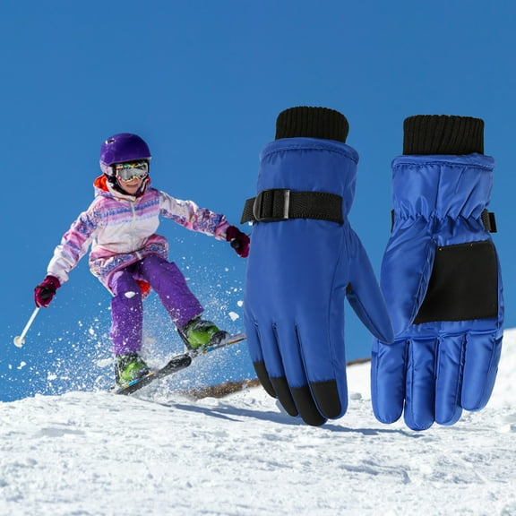 Hwkond Ski Gloves Up to 50% off Toddler Girls Boys Snow Gloves Kids Ski Winter Gloves Windproof Children Warm Gloves