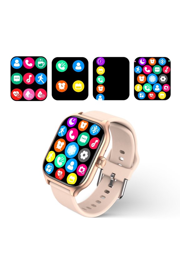 Smart Watch for Women Men, Smart Watch Multiple Motion Modes Remote Control Photography Full Screen Fitness Watch For Android And IOS For Men Women(Gold)
