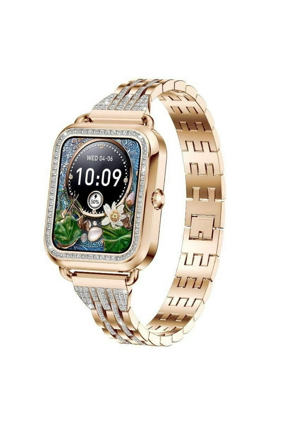 Smart Watch for Women, Women's Smart Watch 1.57 Inch Smart Watch For Android And IOS Phones IP68 Water Fitness Watch Voice Features For Women And Men(GOLD)