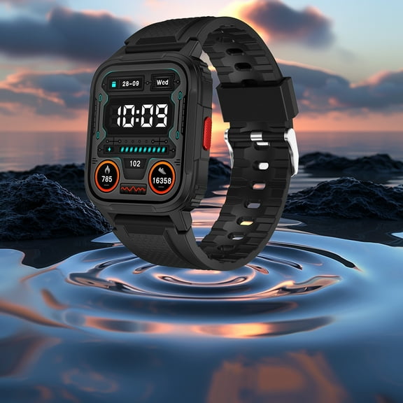 Hwkond Smart Watches Men Women, Outdoor Multifunctional Sports And Fitness Bluetooth Call Intelligent Reminder Magnetic Charging Smartwatch(Black)