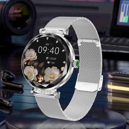 Smart Watches Women, Ms. Nx7 Pro Smartwatch Bluetooth Call HD Screen Custom Dial Meter Watch(Silver)