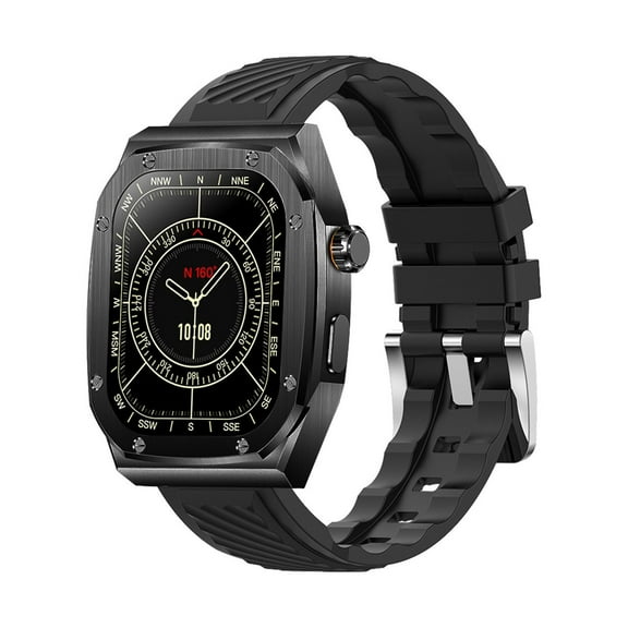 Hwkond Smart Watches Women, Smart Wearable Watch Multifunction HD Rectangular Screen Wireless Magnetic Charging NFC Access Control Motion Record IP68 Watertightness Bluetooth Function(Black)