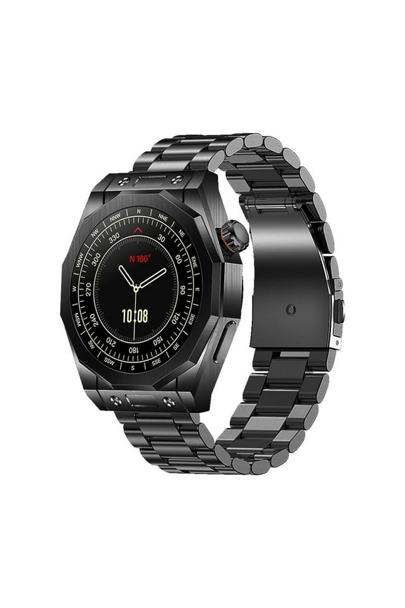 Smart Watches Women, Smart Wearable Watch Multifunction HD Rectangular Screen Wireless Magnetic Charging NFC Access Control Motion Record IP68 Watertightness Bluetooth Function(Black)