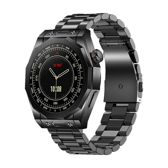 Hwkond Smart Watches Women, Smart Wearable Watch Multifunction HD Rectangular Screen Wireless Magnetic Charging NFC Access Control Motion Record IP68 Watertightness Bluetooth Function(Black)