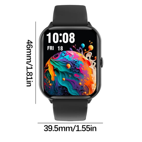 Hwkond Smart Watches for Women, Smart Watch Bluetooth Call Men's Full Fitness Women's Sleep Monitoring Smart Watch(Black)