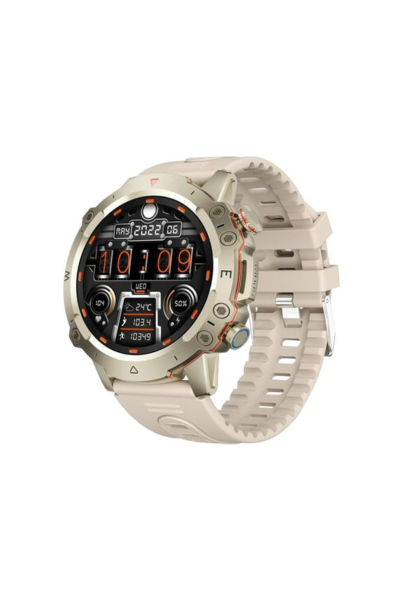 Smartwatches for Men, Zw48 Smartwatch Bluetooth Call Three Proof Outdoor Exercise Meter Steps(Gold)