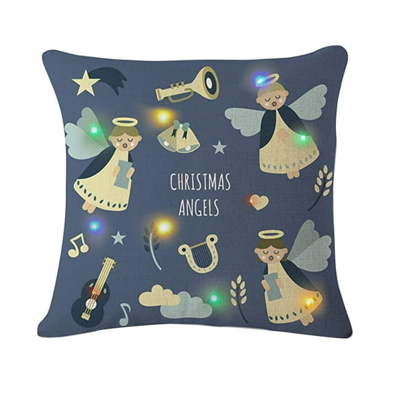 Hwkond Sofa Pillows Covers Christmas Lighting LED Cushion Cover Home Decor Throw Pillowcase Sofa Flashing,(Up to 25% Off)MulticolorB