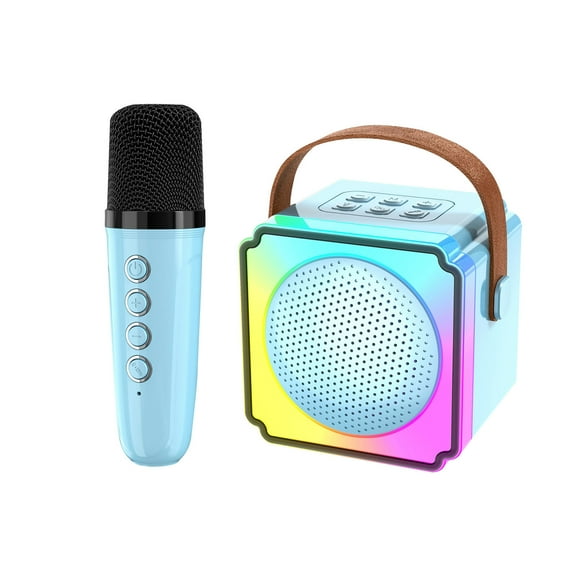 Hwkond Speakers Bluetooth Wireless New P8 Microphone Audio Integrated Wireless Microphone K-Song Home Singing Home KTV Lighted Bluetooth Speaker On Clearance