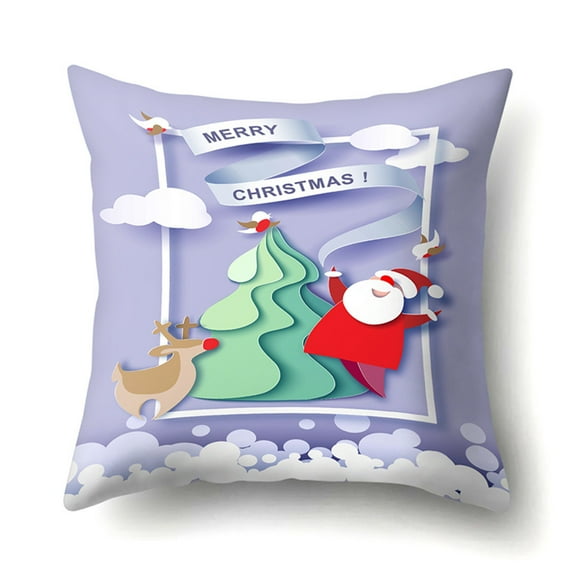 Hwkond Throw Pillows Cover for Bed Christmas Pillowcase Christmas Decoration Interior Pillowcase on Clearance