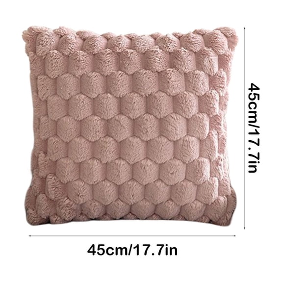 Hwkond Throw Pillows for Bed Solid Color Plush Pillow Living Room Sofa Bedroom Backrest Turtle Back Plush Jerk Feeling Pillow,Pink