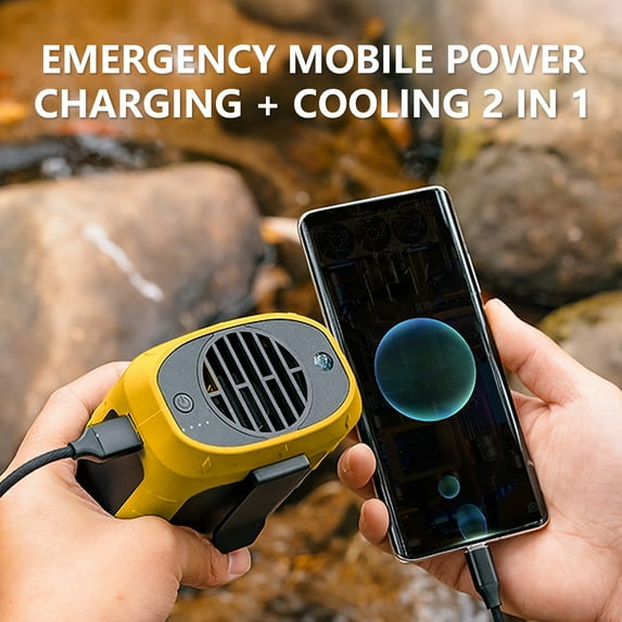 Hwkond Waist Fan Bright Lamp Hanging Waist Fan USB Emergency Charging Clip Type Powerful Electric Fan Portable Outdoor Hanging Fan on Clearance