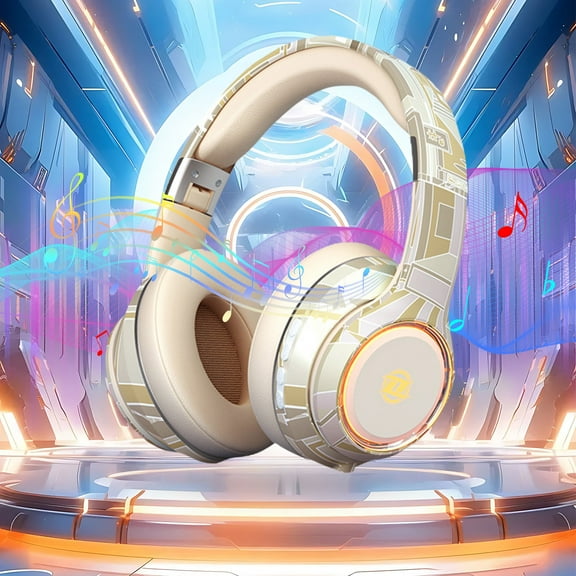 Hwkond Wireless Bluetooth Headphones Noise Canceling Headphones Wireless Over-ear Bluetooth Colorful RGB High-resolution Audio Heavy Three Colors Promotion for 25% Off