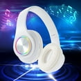 thumbnail image 1 of Hwkond Wireless Bluetooth Macaron Colored Luminous Seven Color Breathing Light Head Mounted Bluetooth Earphones Up to 25% Off, 1 of 4